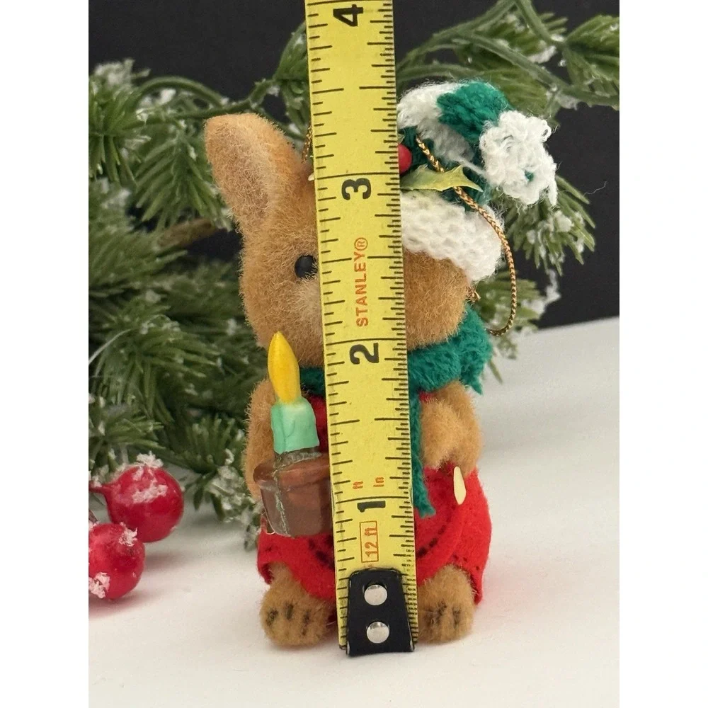(2) Vintage Critter Sitter‎ Flocked 